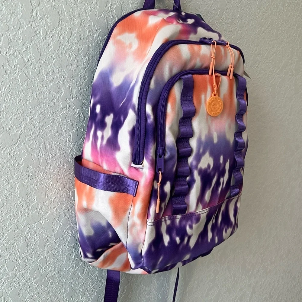 Ecotech Orange and Purple Bag with Tie-Dye Design